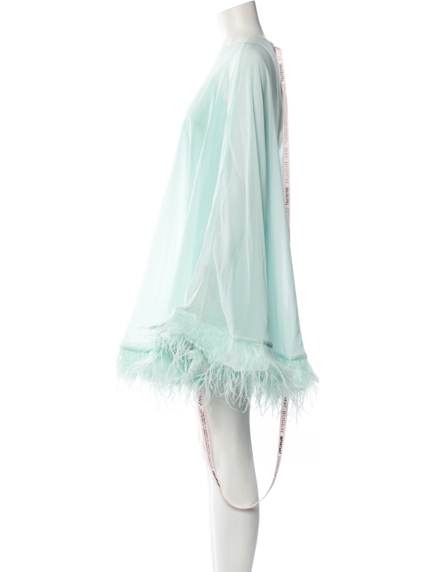 Mac Duggal Bateau Neckline Mini Dress