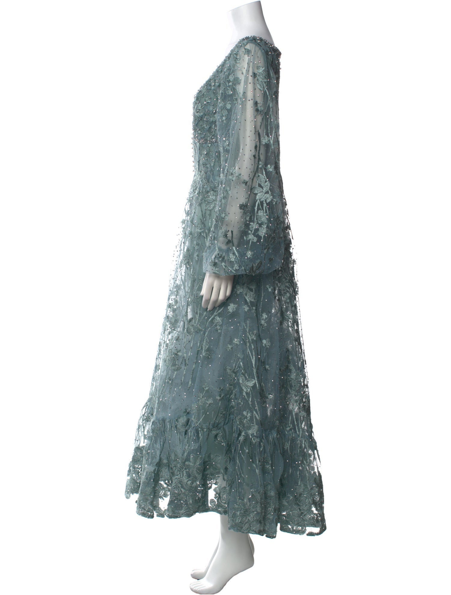 Mac Duggal V-Neck Long Dress