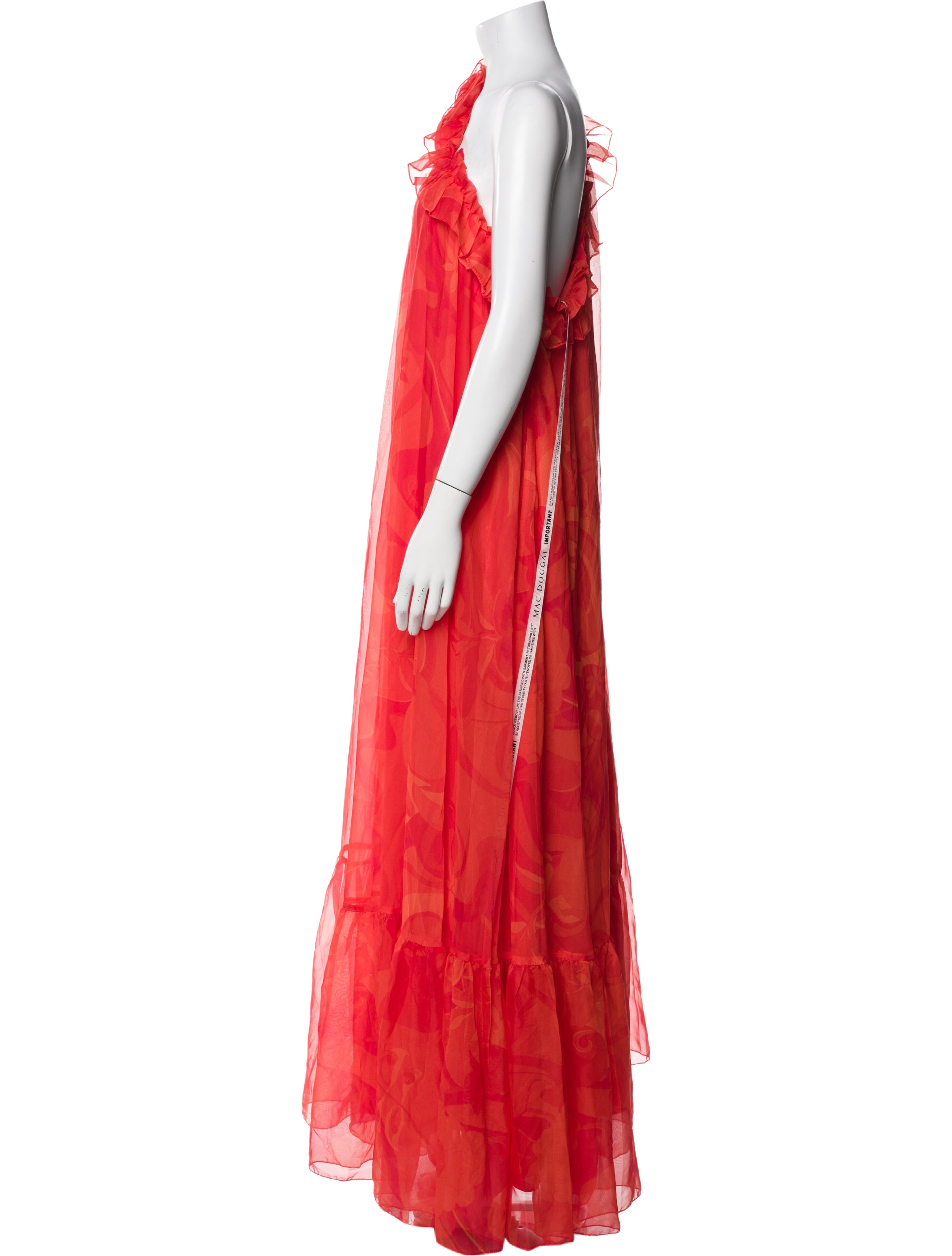 Mac Duggal Printed Long Dress w/ Tags