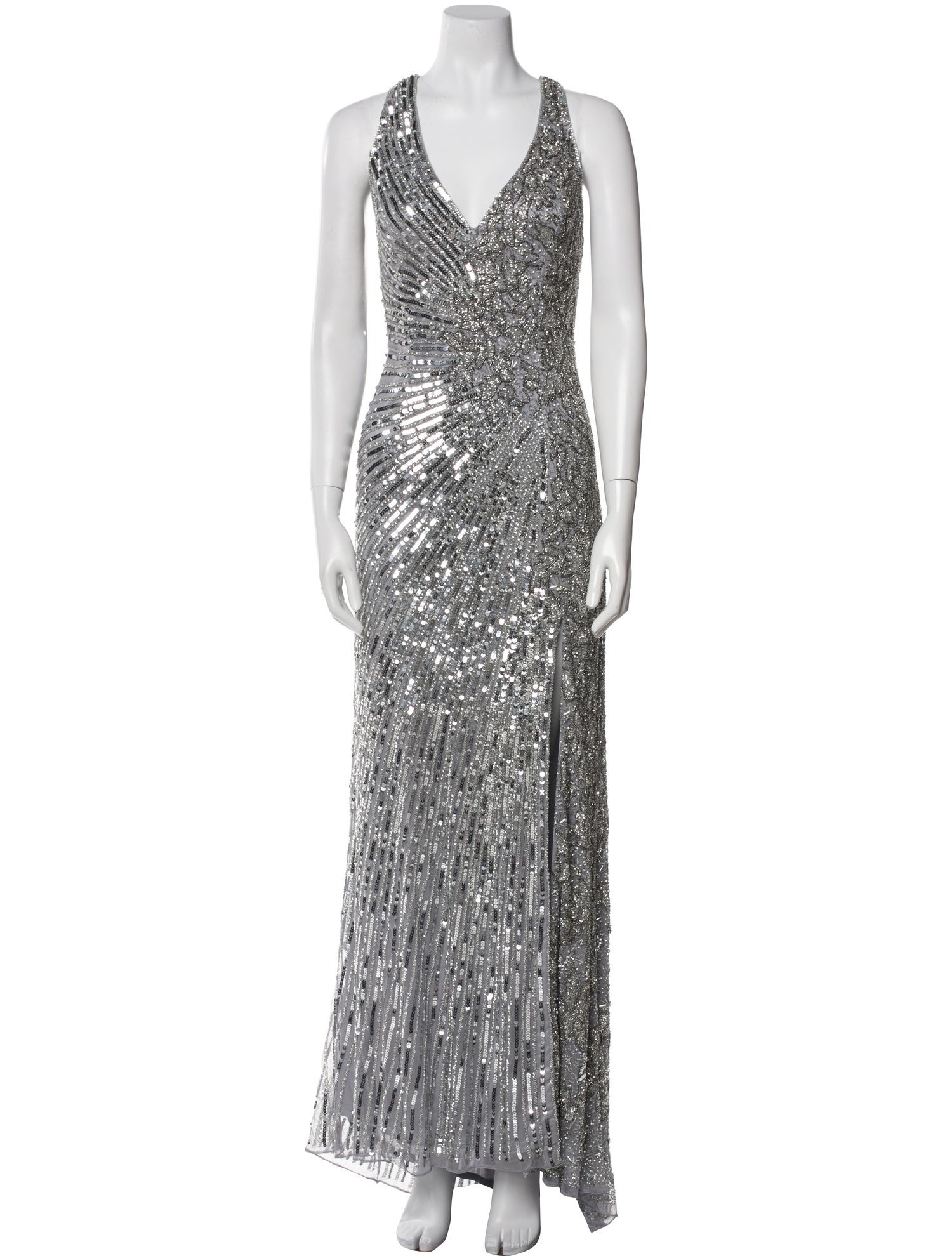 Mac Duggal Printed Long Dress