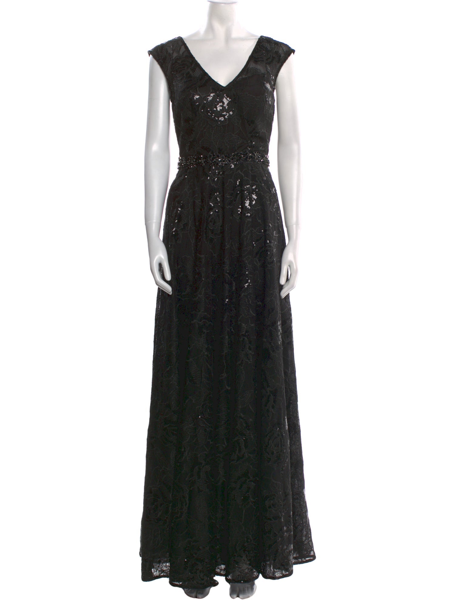 Mac Duggal Lace Pattern Long Dress