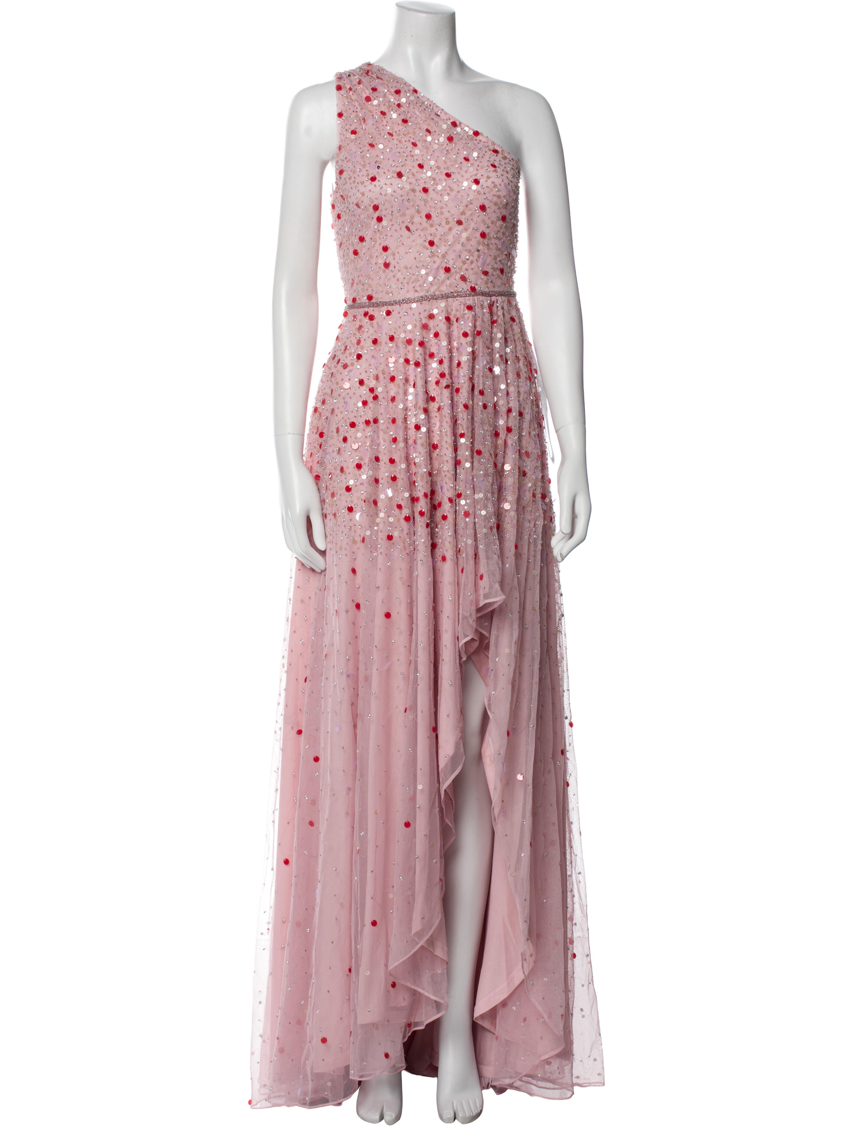 Mac Duggal Floral Print Long Dress