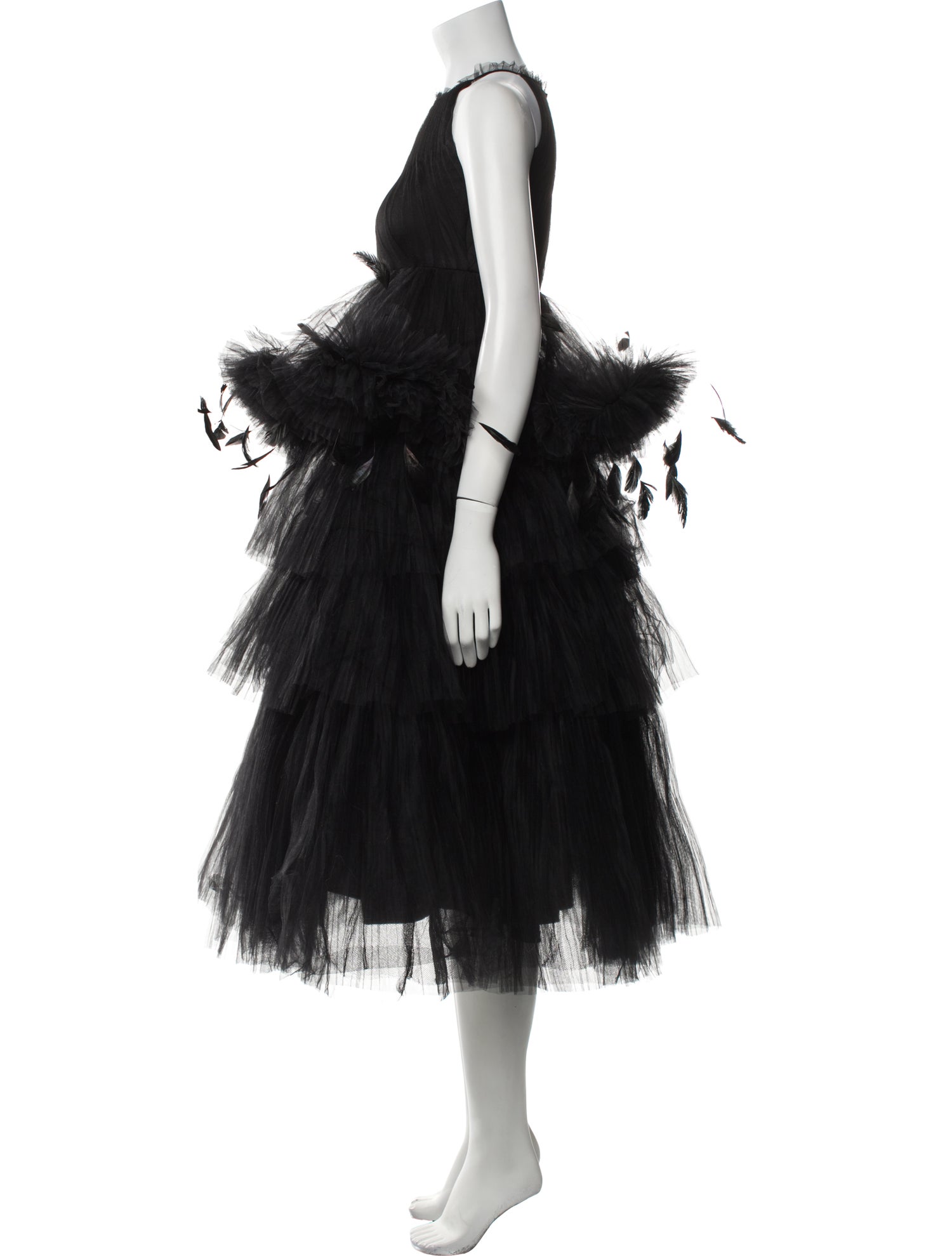 Mac Duggal Crew Neck Midi Length Dress