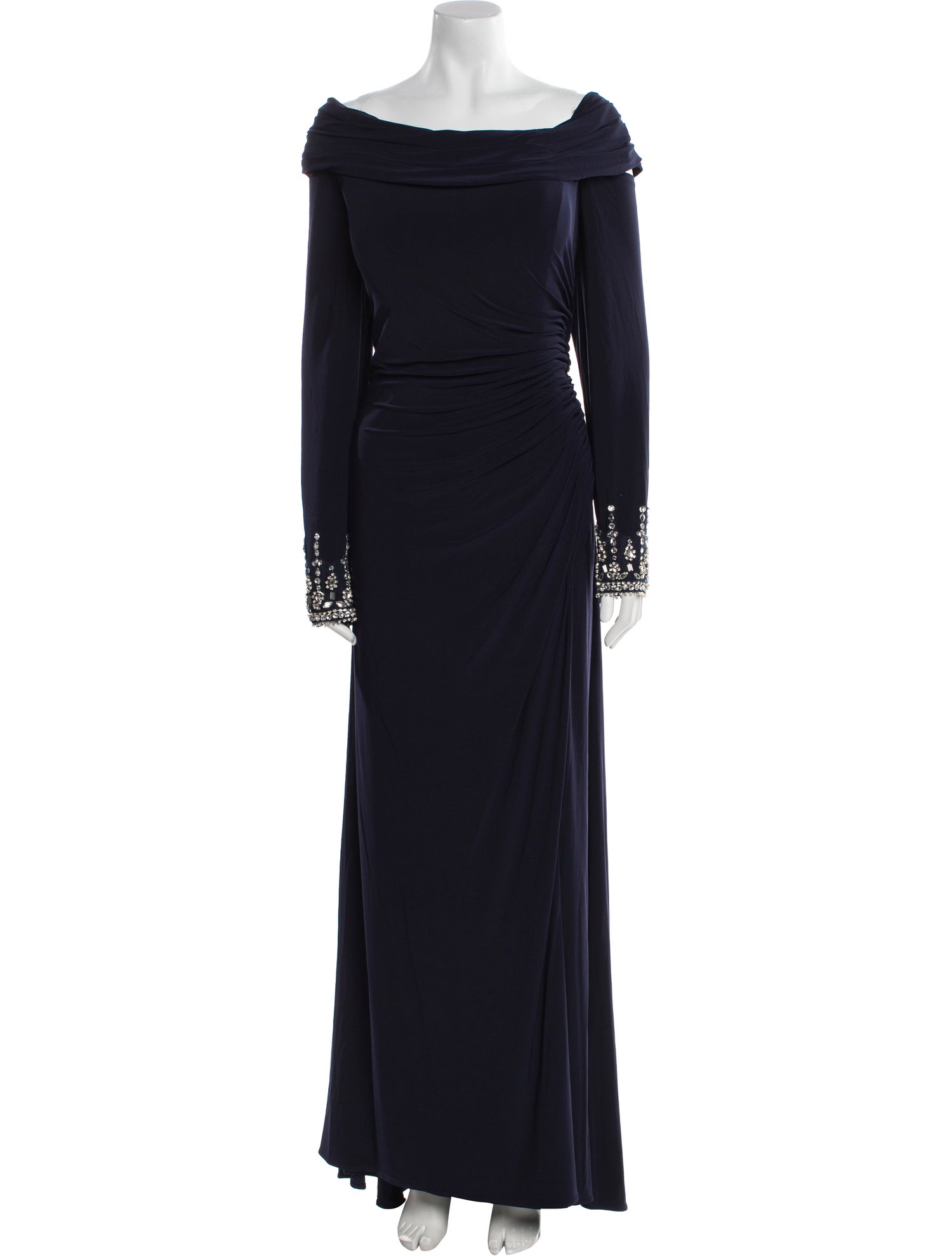 Mac Duggal Cowl Neck Long Dress