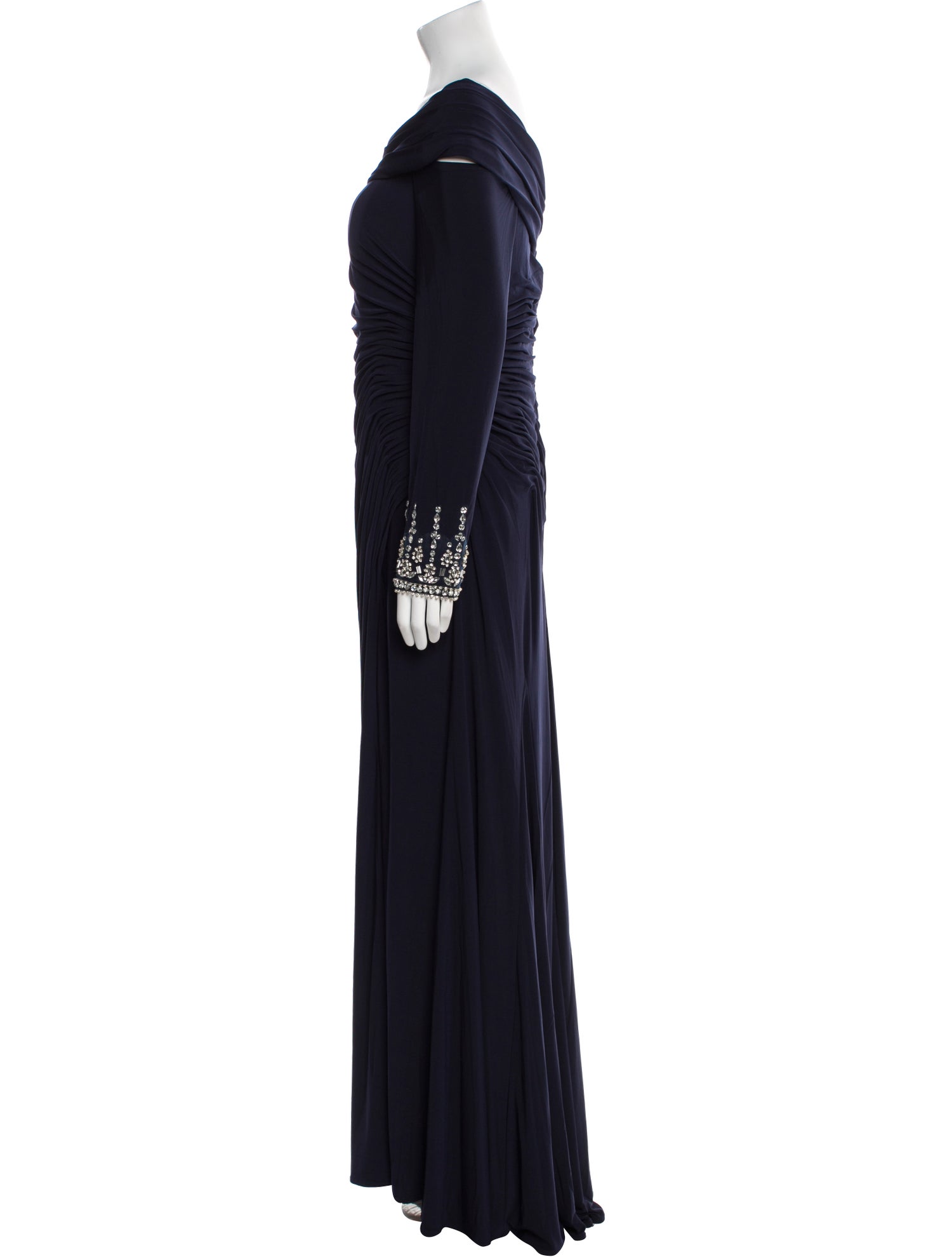 Mac Duggal Cowl Neck Long Dress