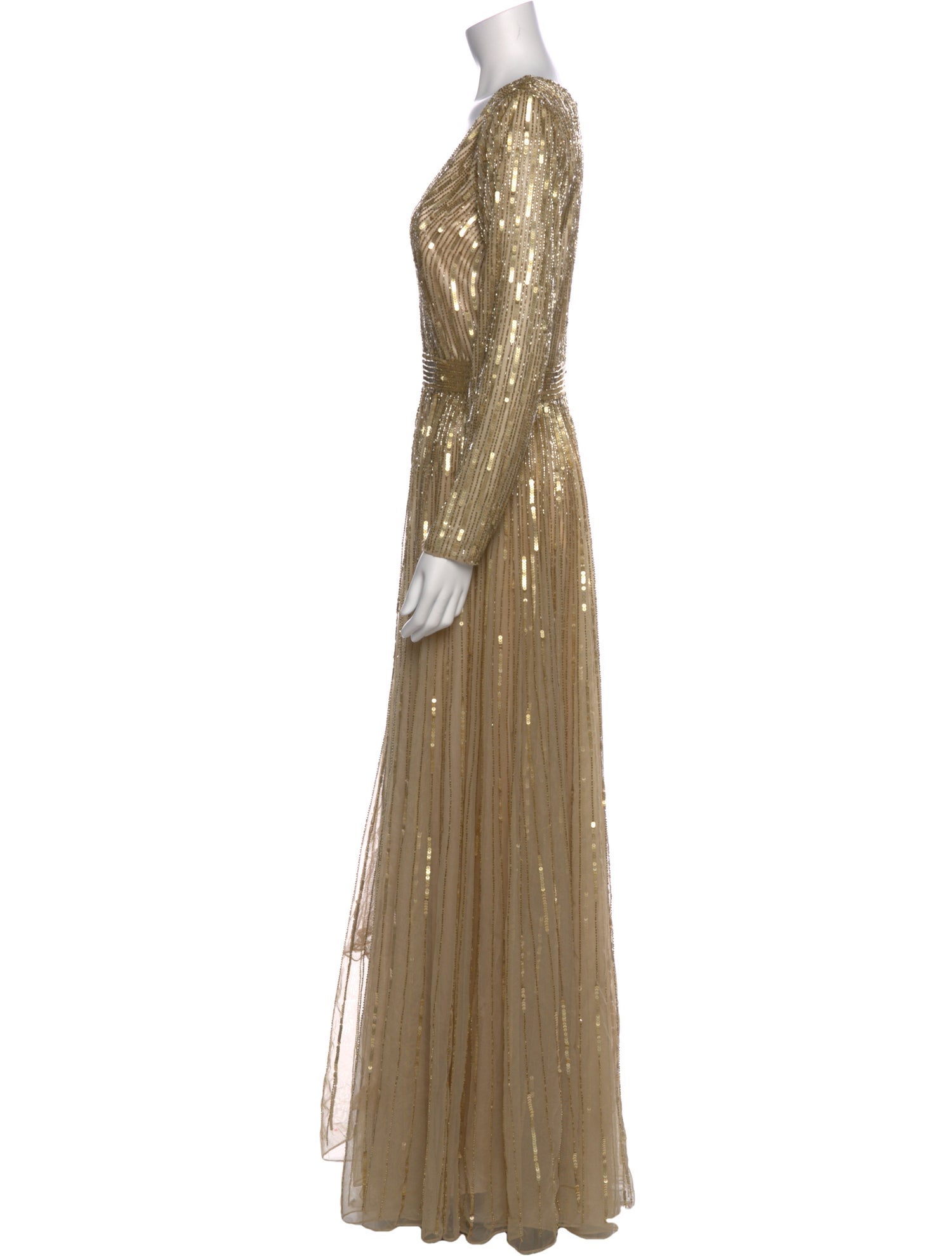 Mac Duggal V-Neck Long Dress w/ Tags