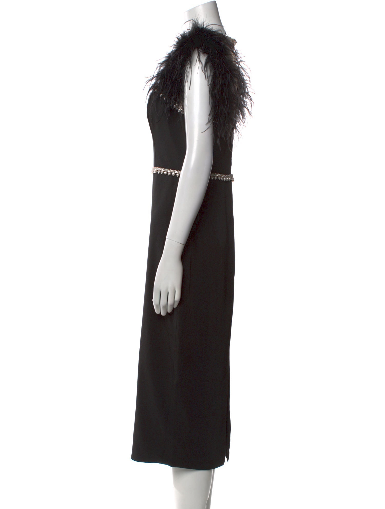 Mac Duggal Crew Neck Midi Length Dress