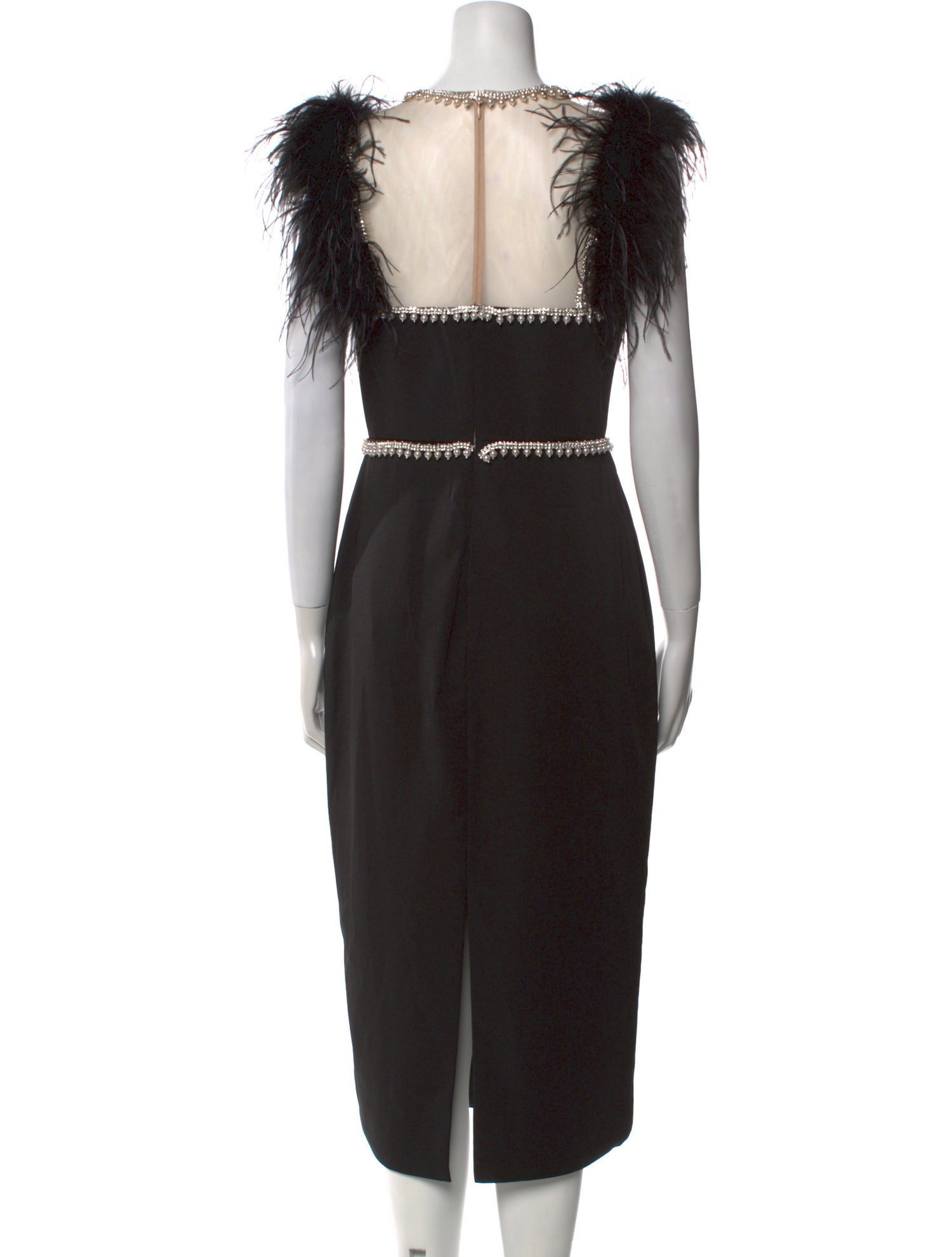 Mac Duggal Crew Neck Midi Length Dress