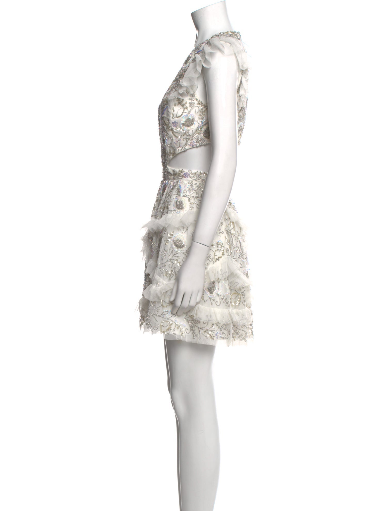 Mac Duggal Lace Pattern Knee-Length Dress