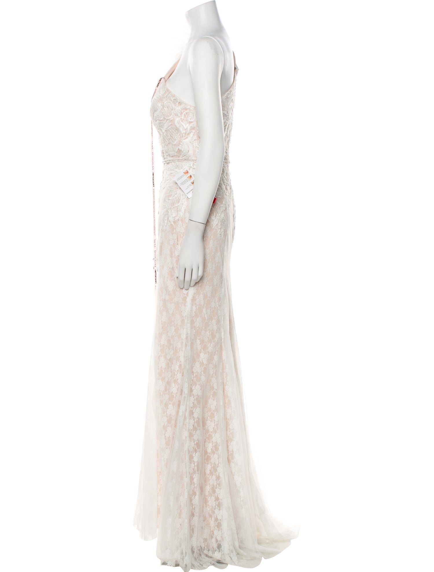 Mac Duggal Floral Print Long Dress