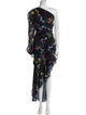 Mac Duggal Floral Print Long Dress