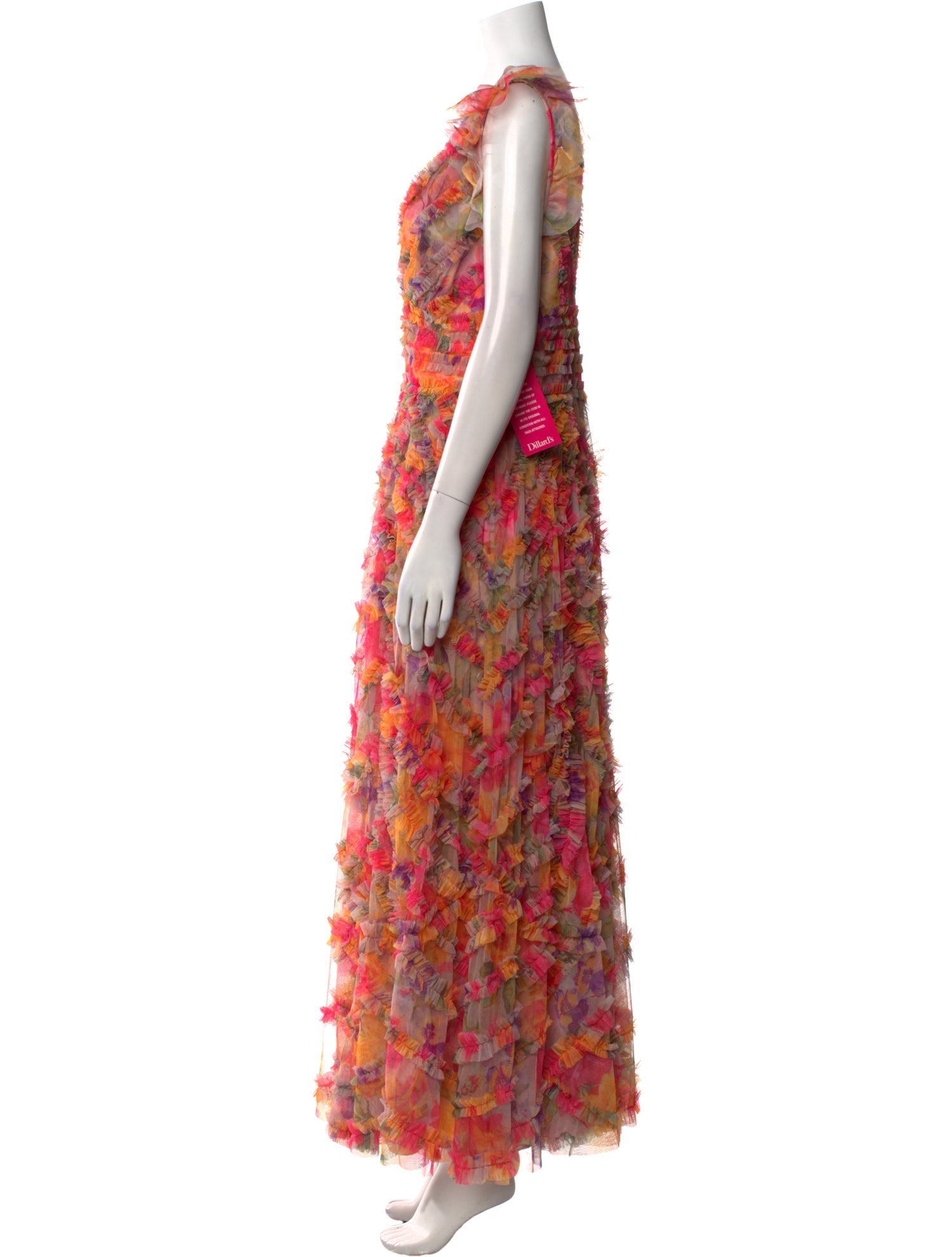 Mac Duggal Printed Long Dress w/ Tags