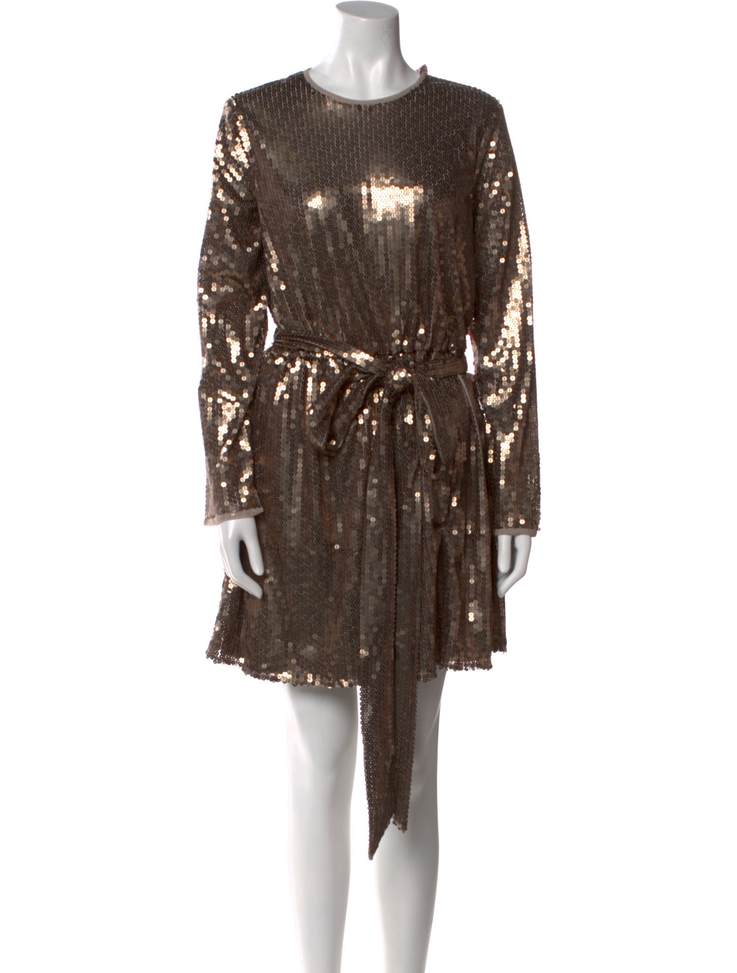 Mac Duggal Crew Neck Mini Dress