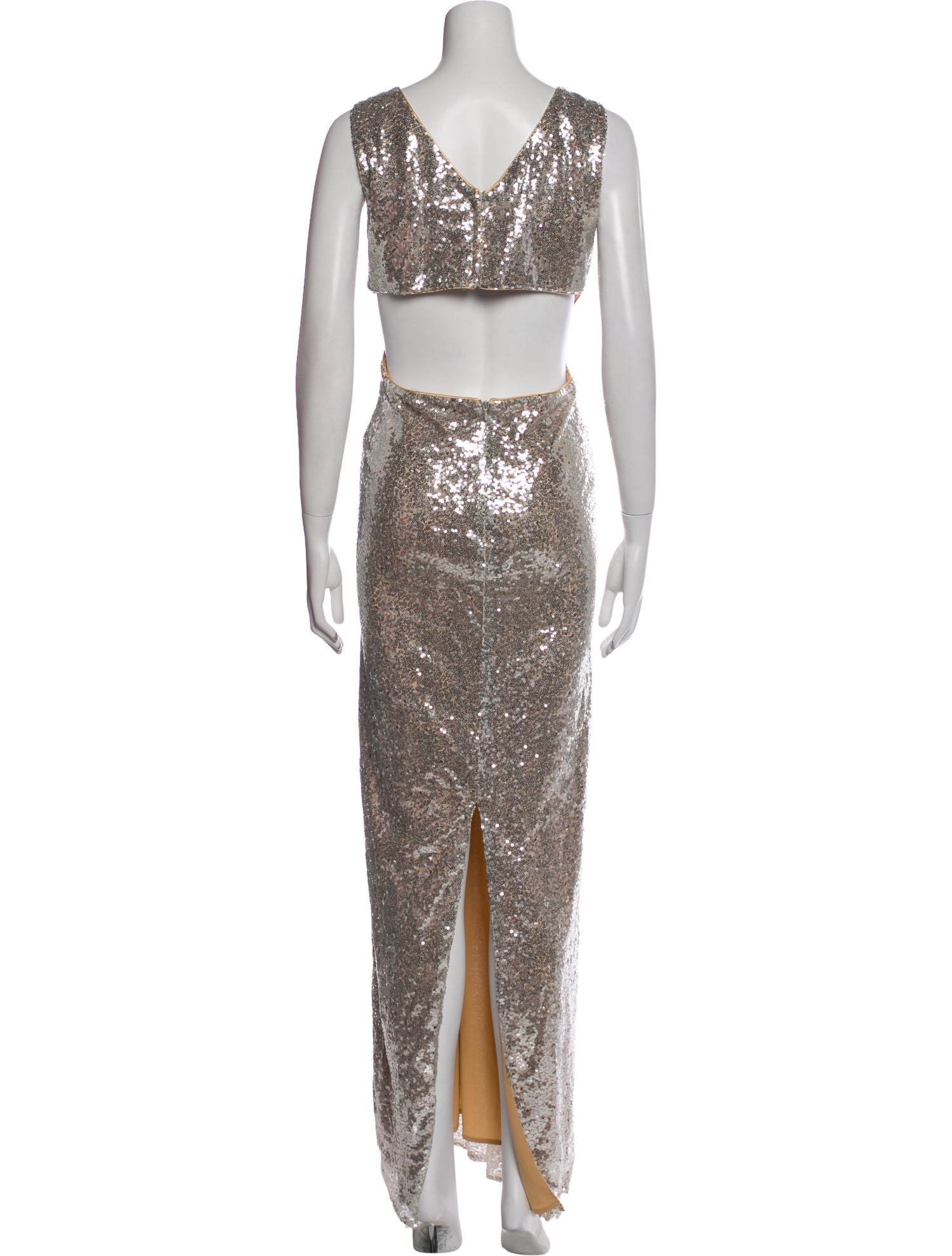 Mac Duggal Plunge Neckline Long Dress