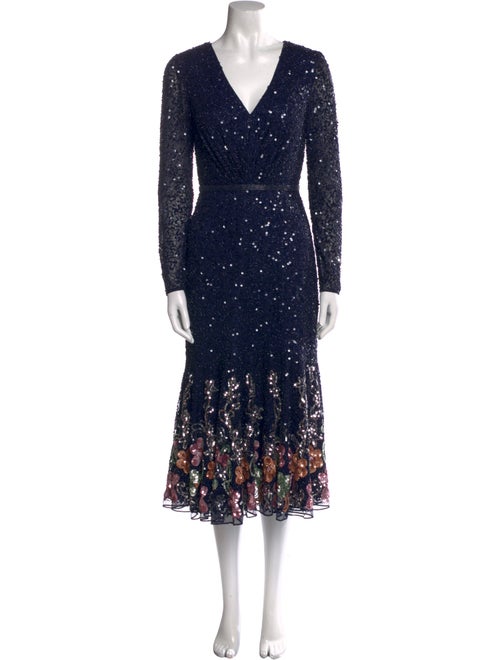 Mac Duggal Printed Midi Length Dress