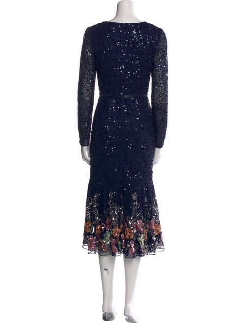 Mac Duggal Printed Midi Length Dress