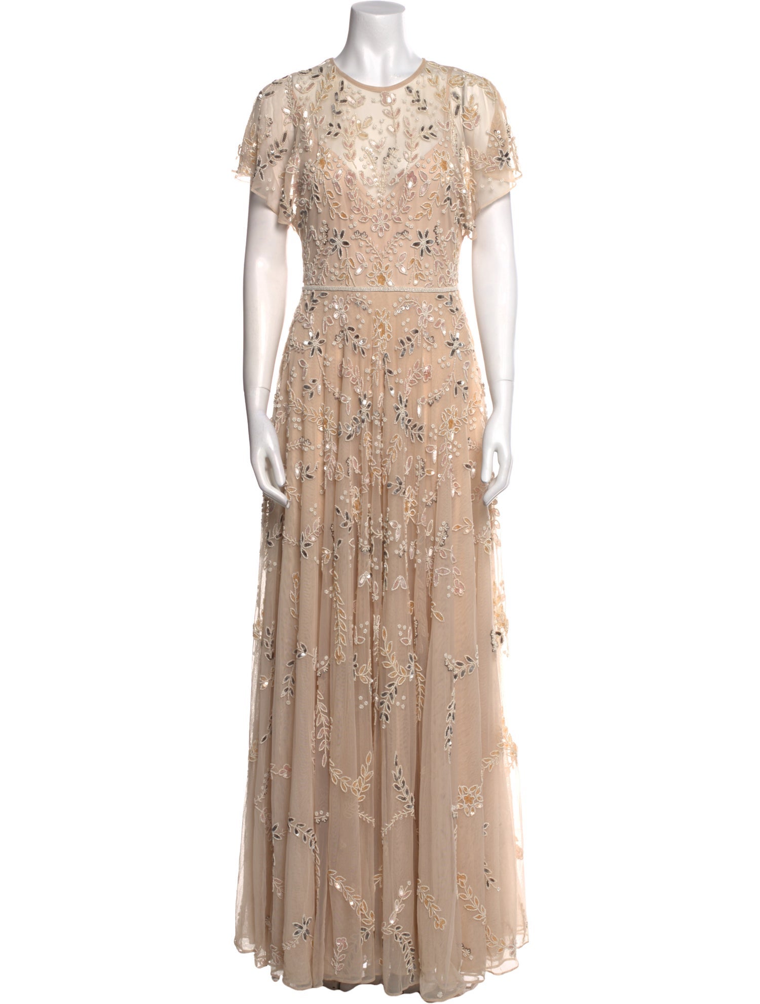 Mac Duggal Lace Pattern Long Dress