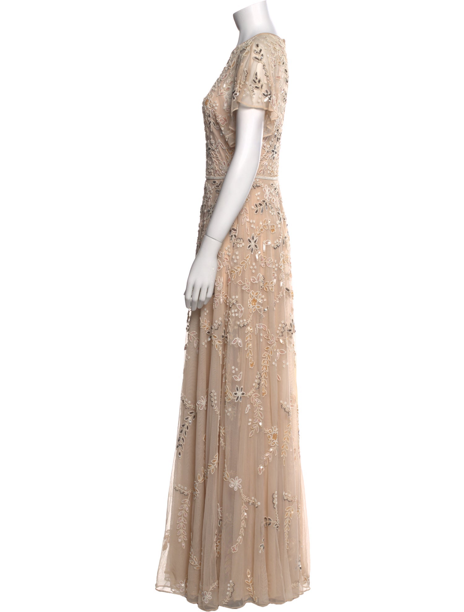 Mac Duggal Lace Pattern Long Dress