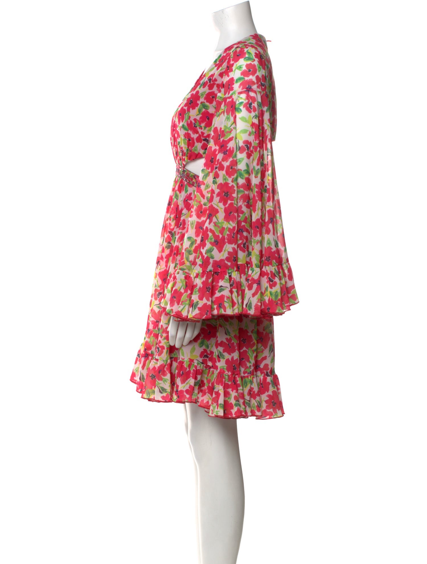 Mac Duggal Floral Print Mini Dress