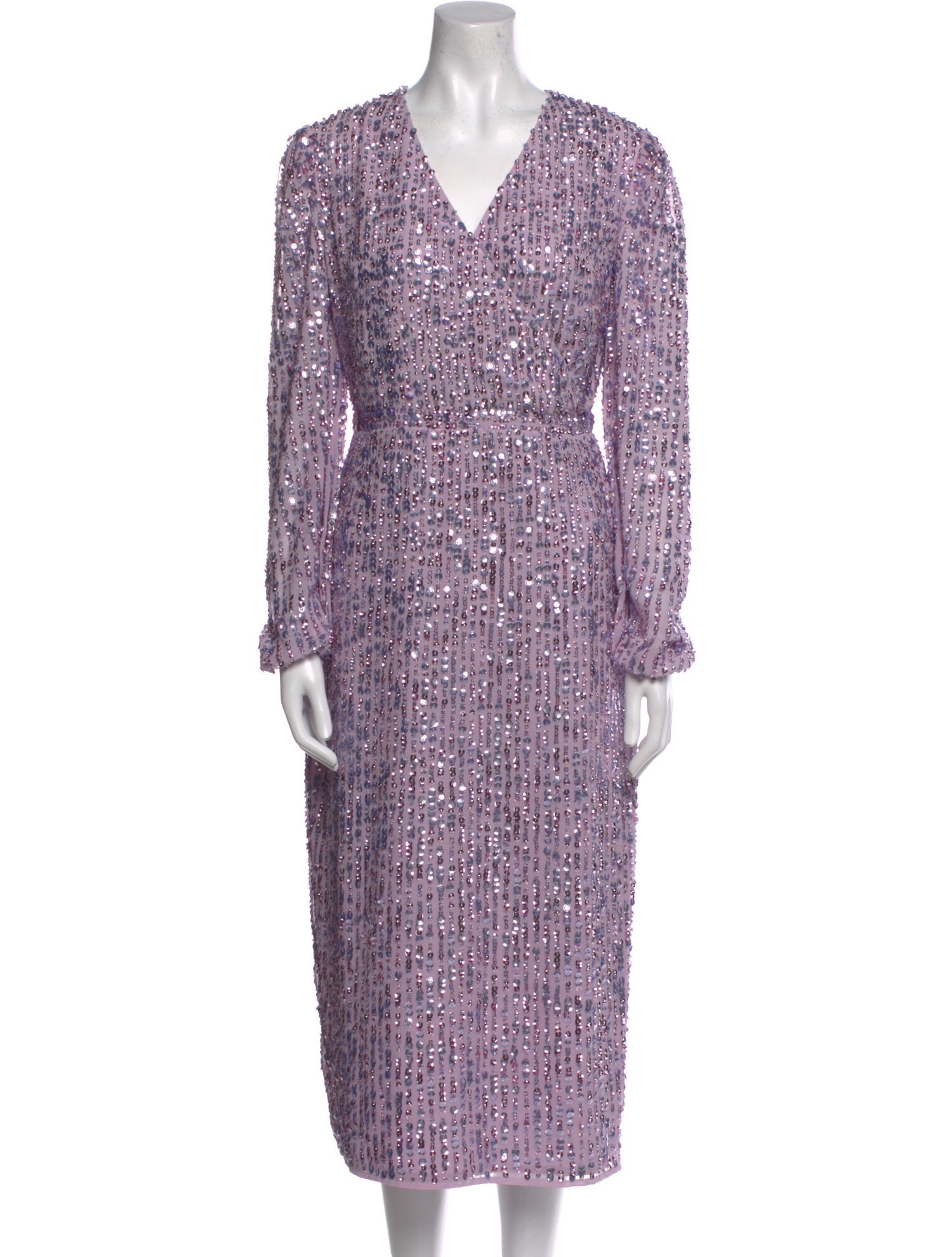 Mac Duggal Printed Midi Length Dress w/ Tags