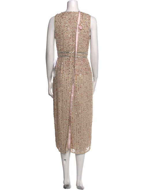 Mac Duggal Crew Neck Midi Length Dress