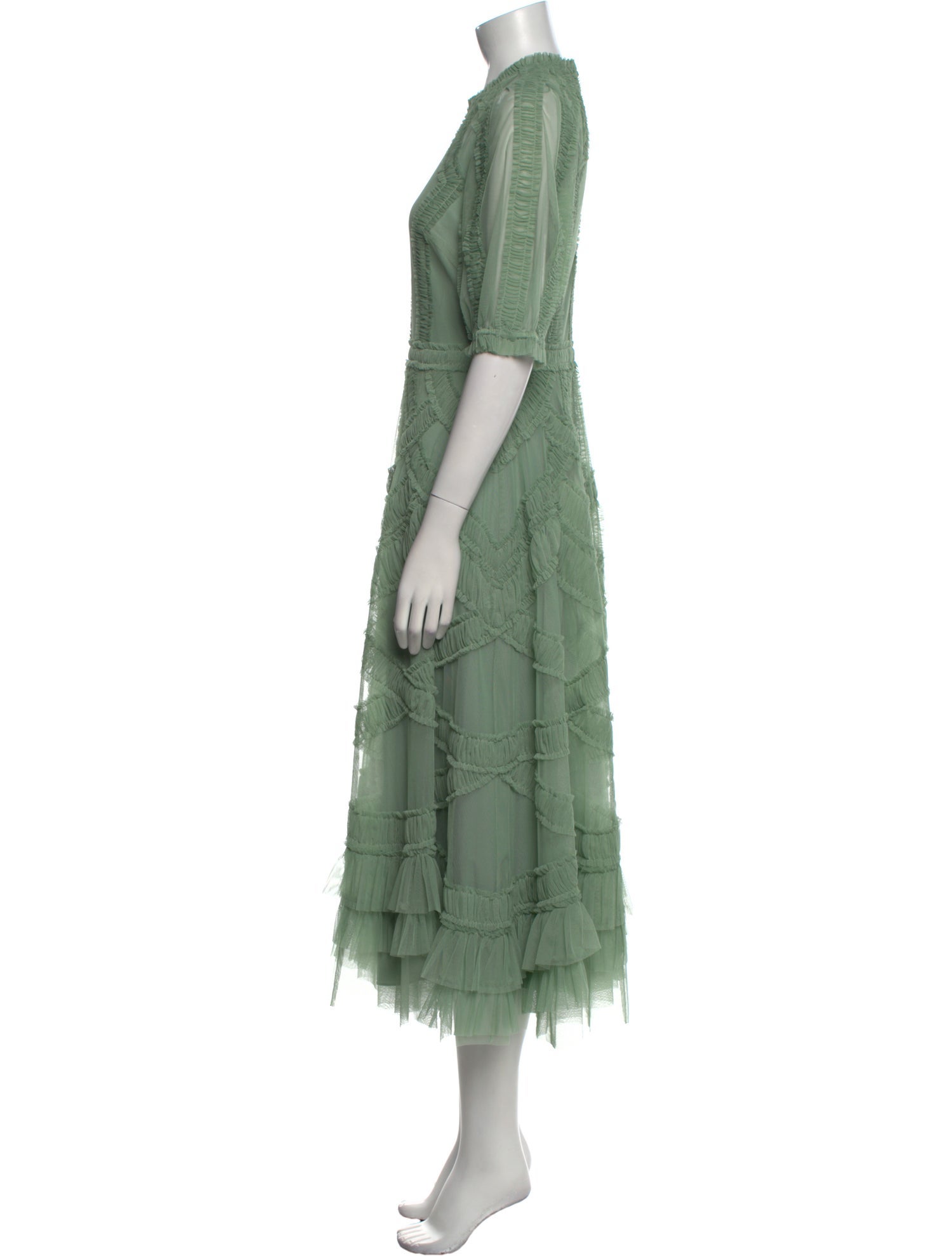 Mac Duggal Crew Neck Long Dress