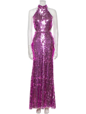 Mac Duggal Mock Neck Long Dress