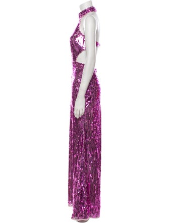 Mac Duggal Mock Neck Long Dress