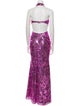Mac Duggal Mock Neck Long Dress