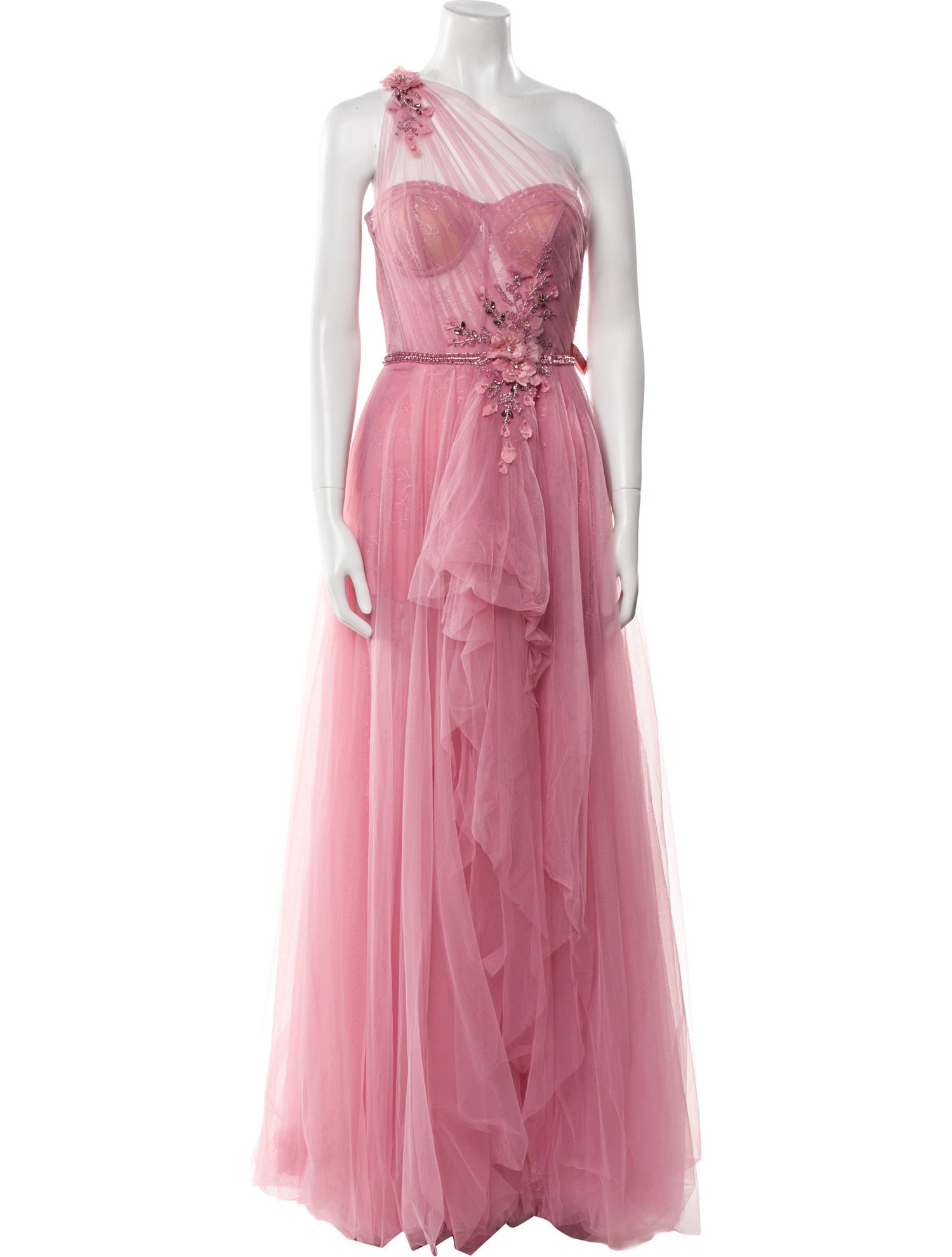 Mac Duggal One-Shoulder Long Dress