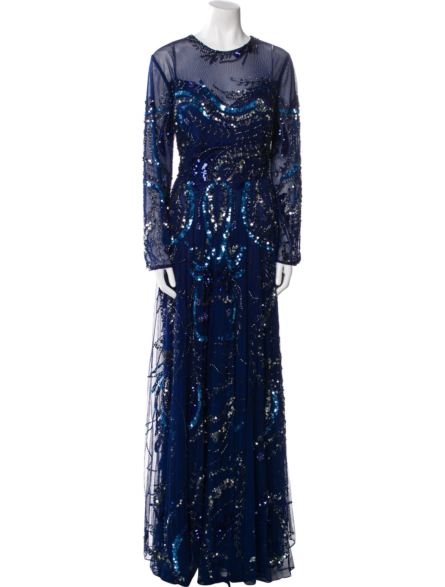Mac Duggal Patterned Long Dress