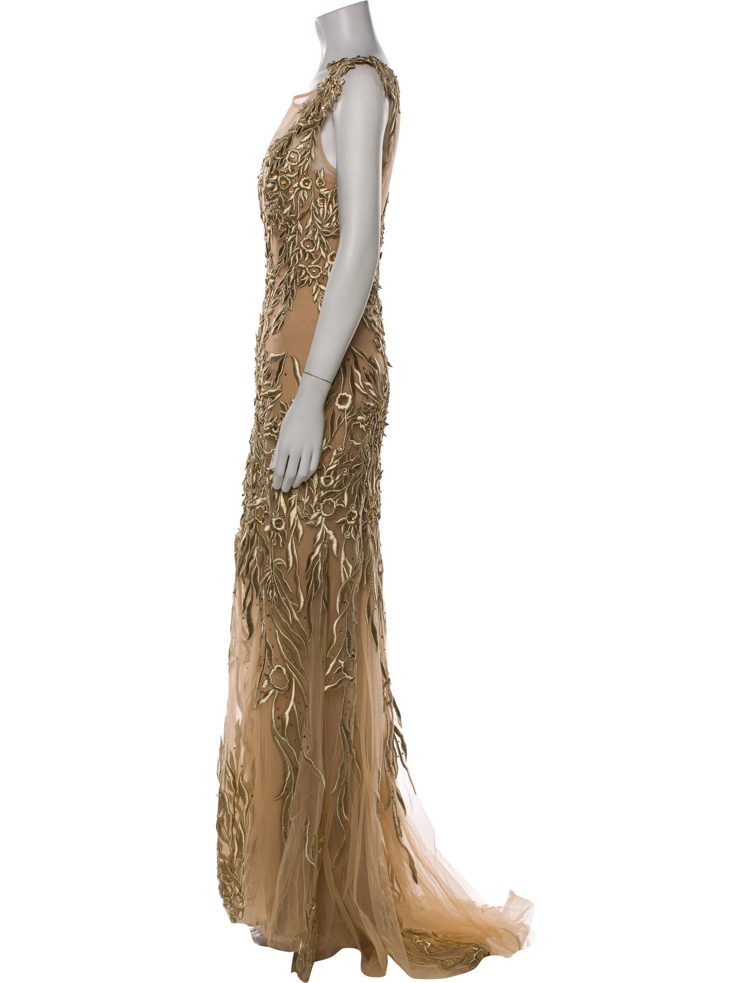 Mac Duggal Printed Long Dress