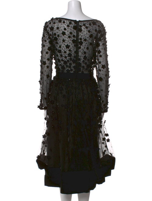 Mac Duggal Printed Midi Length Dress