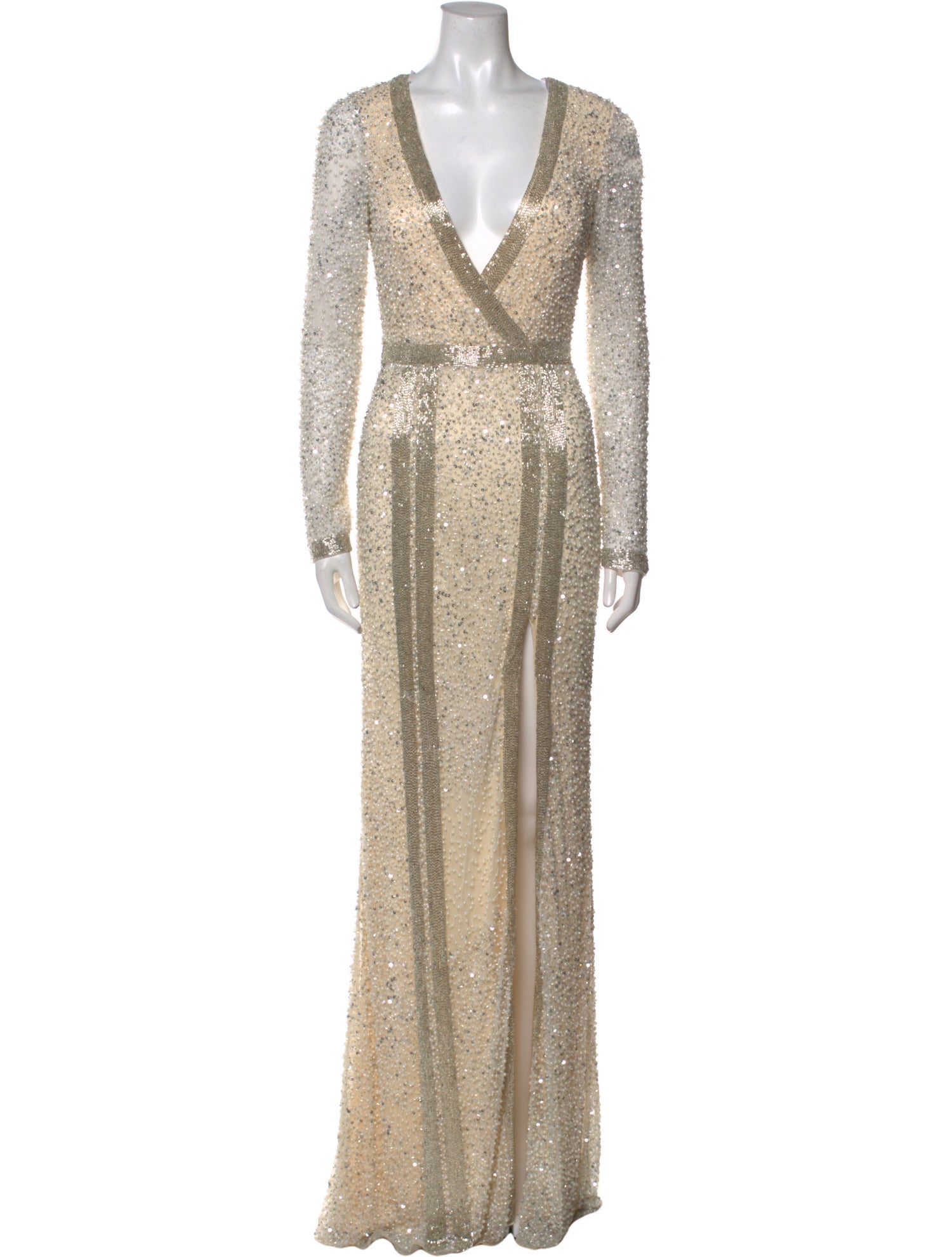 Mac Duggal V-Neck Long Dress w/ Tags