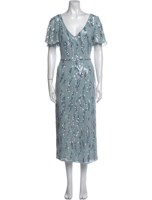 Mac Duggal Patterned Midi Length Dress