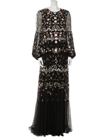 Mac Duggal Printed Long Dress