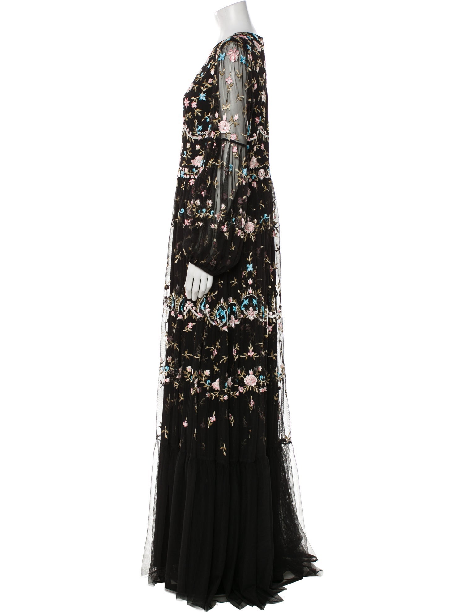 Mac Duggal Printed Long Dress