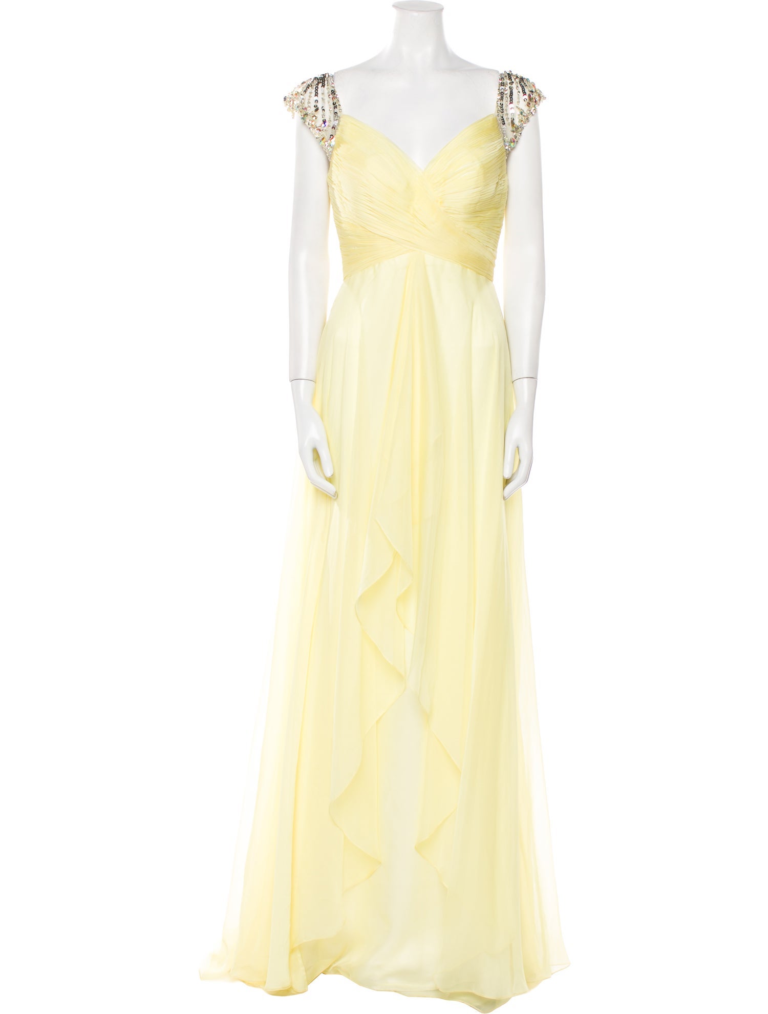 Mac Duggal V-Neck Long Dress