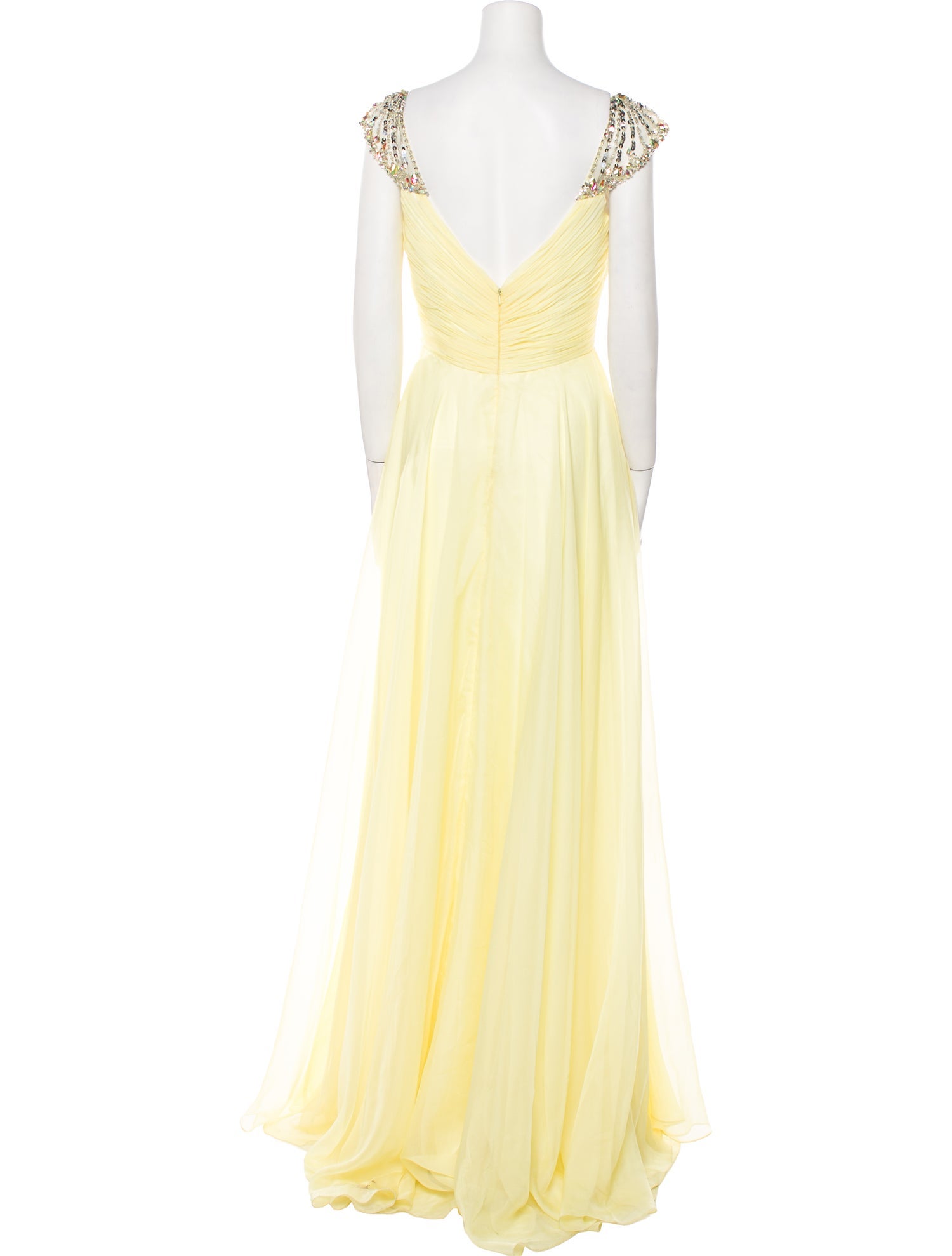 Mac Duggal V-Neck Long Dress