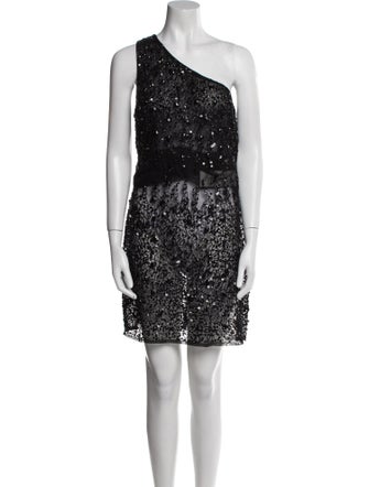 Mac Duggal Lace Pattern Mini Dress