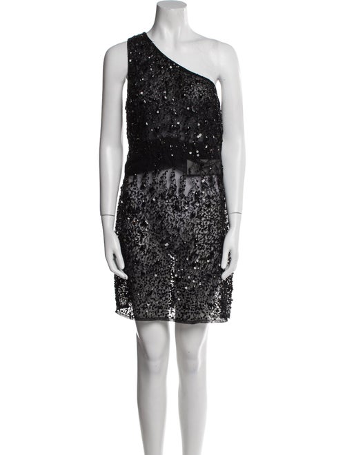 Mac Duggal Lace Pattern Mini Dress