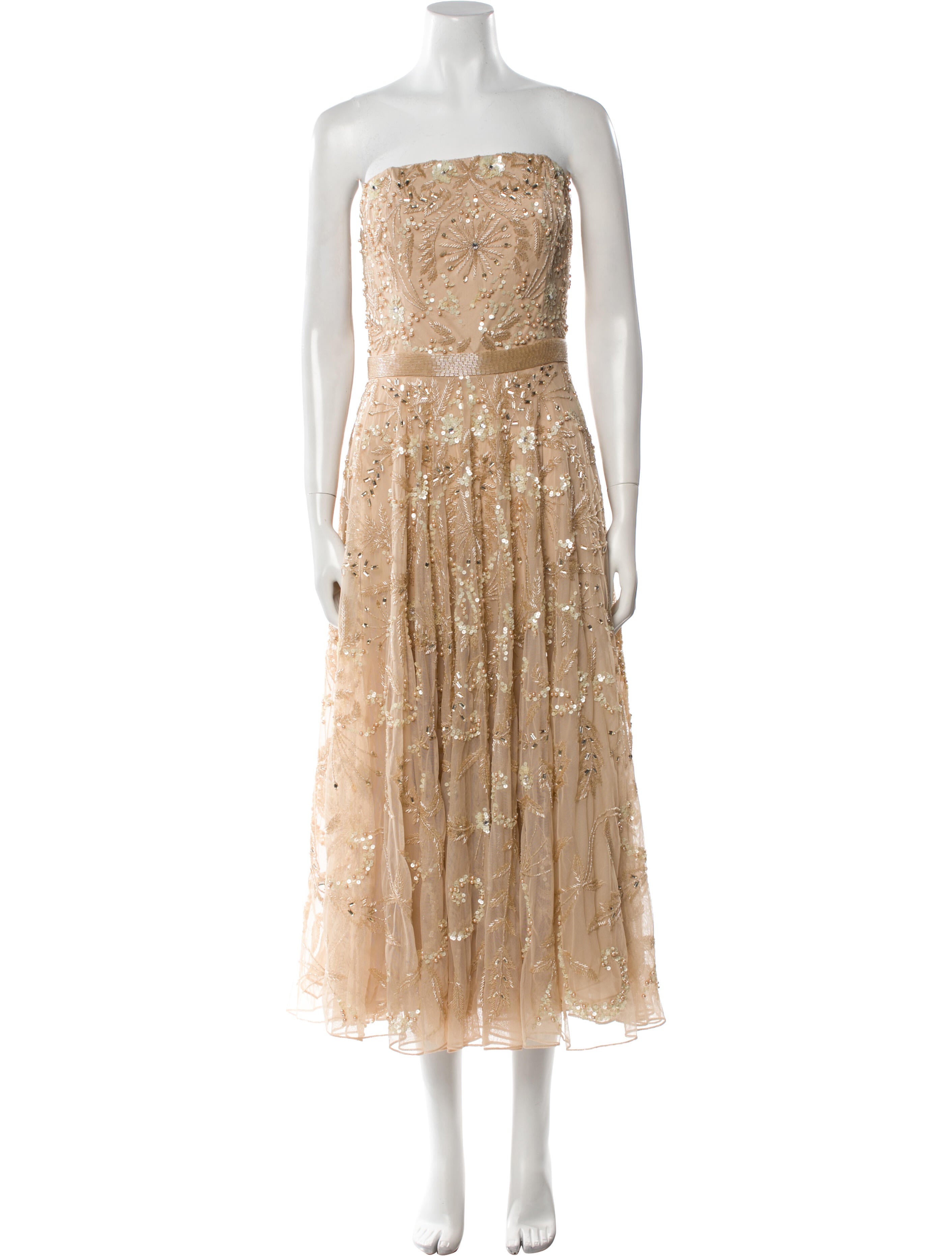 Mac Duggal Strapless Midi Length Dress w/ Tags