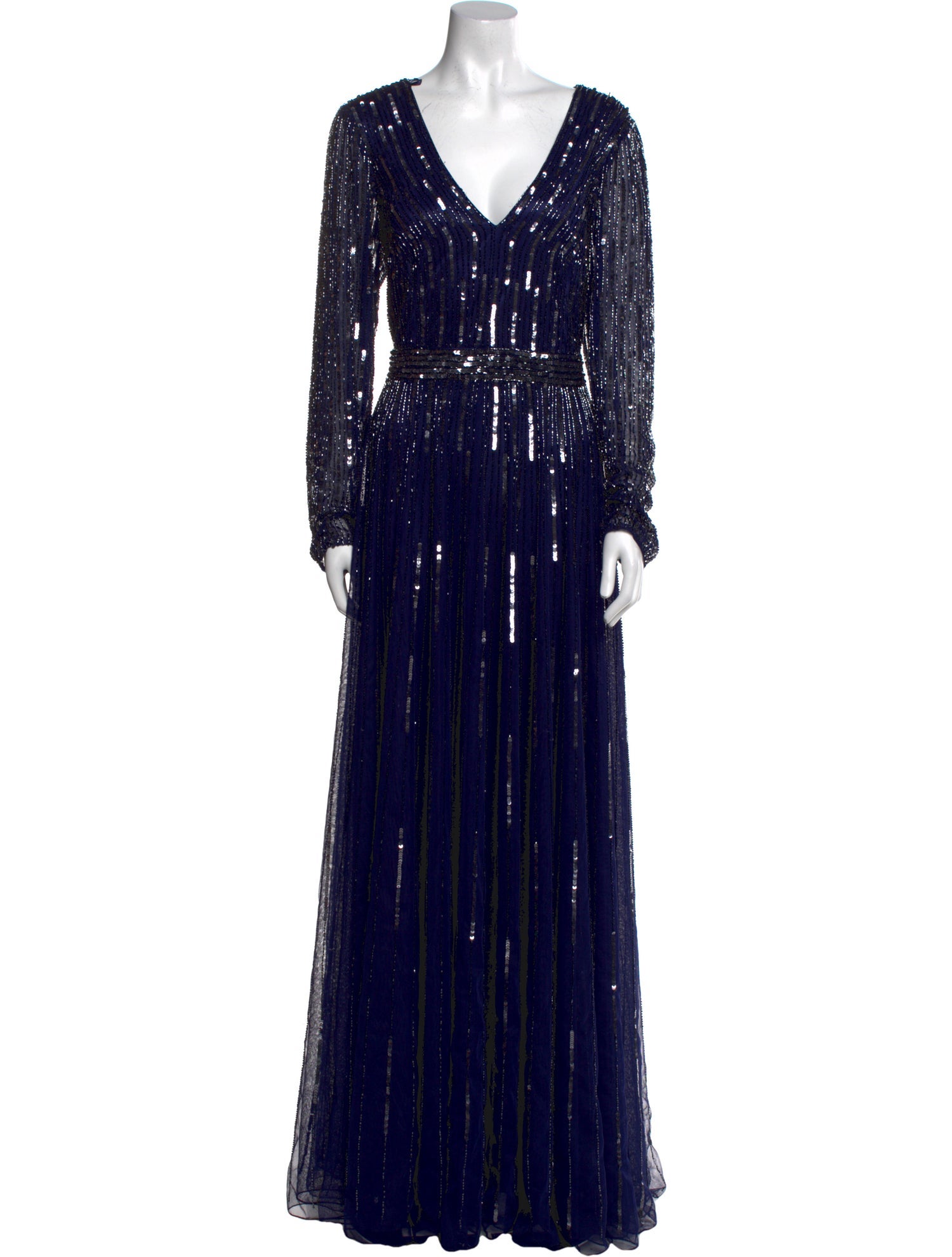 Mac Duggal V-Neck Long Dress