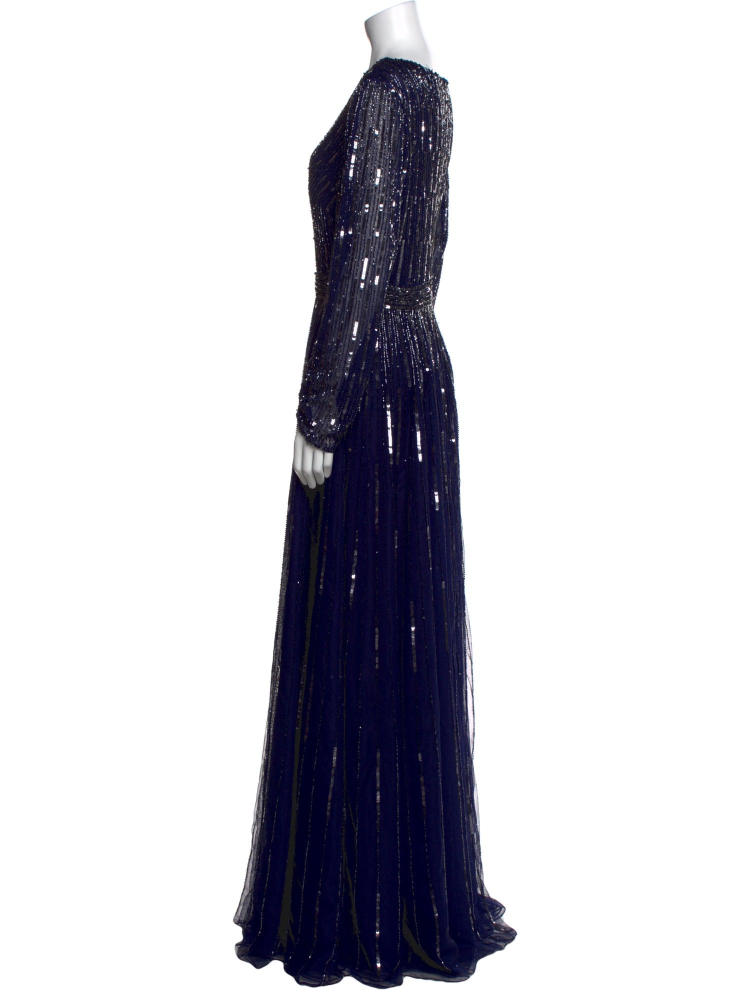 Mac Duggal V-Neck Long Dress