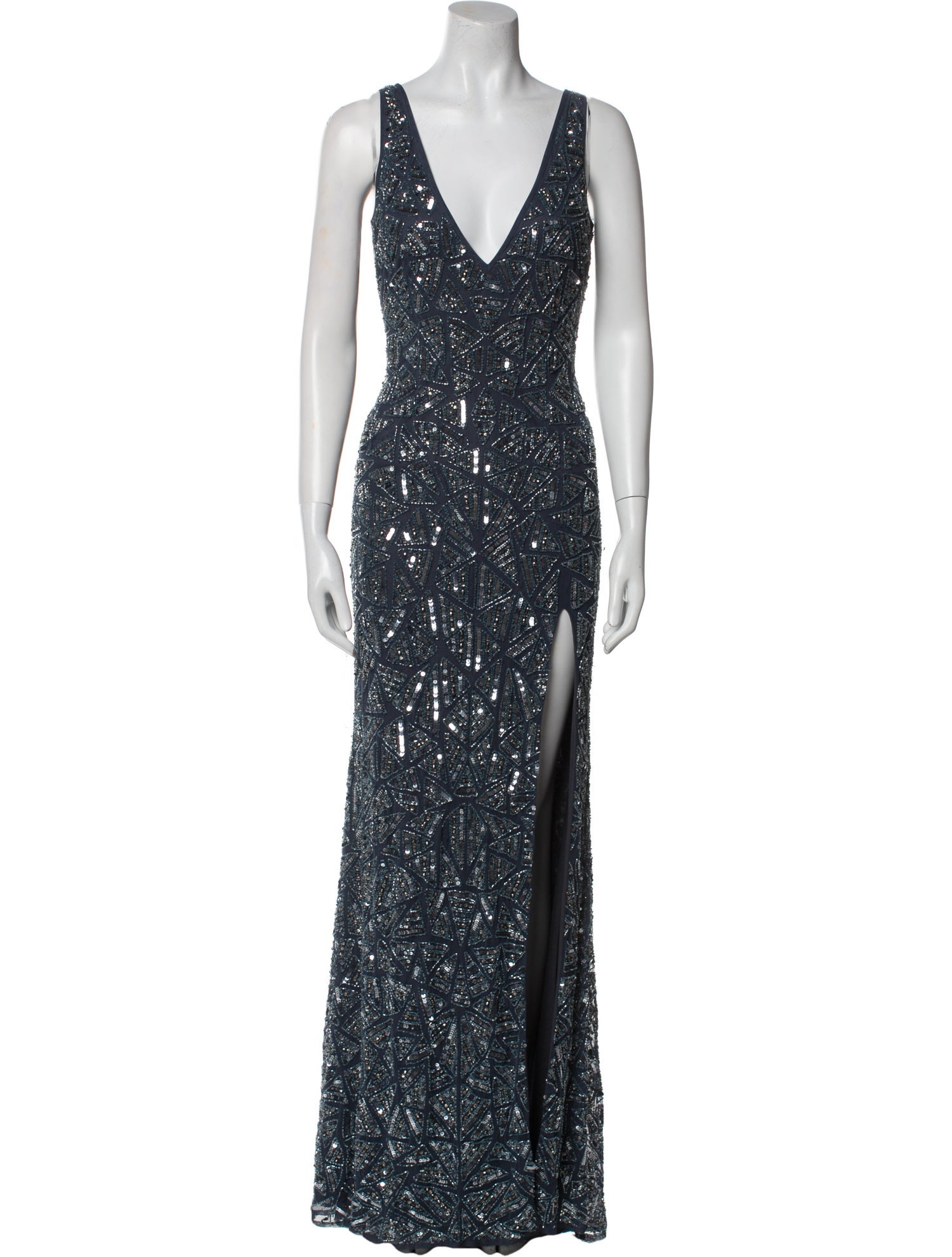 Mac Duggal Printed Long Dress