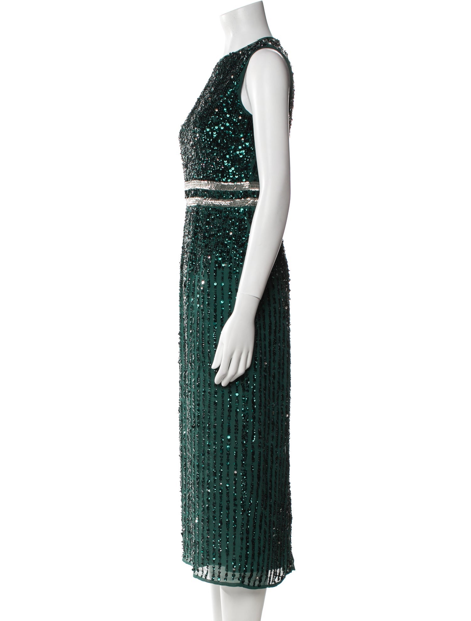 Mac Duggal Crew Neck Long Dress