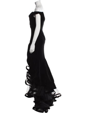 Mac Duggal Off-The-Shoulder Long Dress