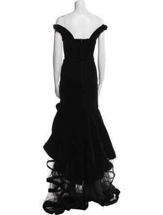 Mac Duggal Off-The-Shoulder Long Dress