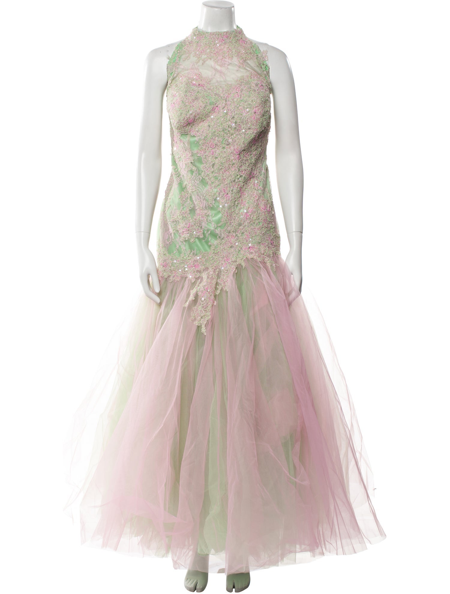 Mac Duggal Printed Long Dress