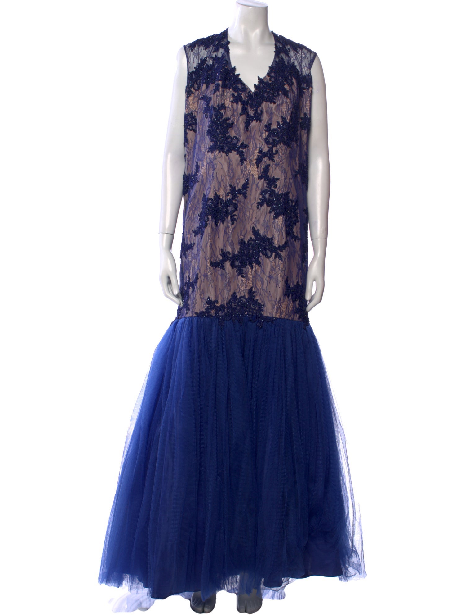 Mac Duggal Printed Long Dress